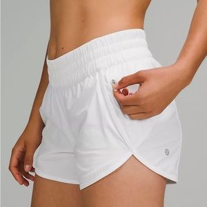 lululemon athletica Tracker Low-Rise Lined Short 4" white